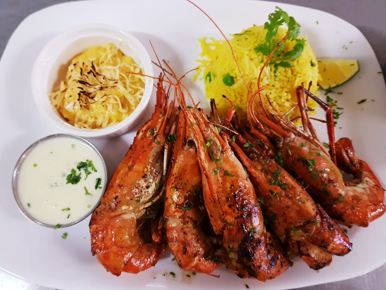 grilled giant prawn